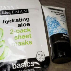 5 pc Freeman Hydrating Aloe Sheet Mask Hydrogel Mask Clearing Anti-Stress Bright